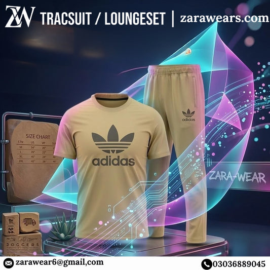 Premium 2-Piece Men’s Athletic Tracksuit & Loungewear Set – Sand Beige