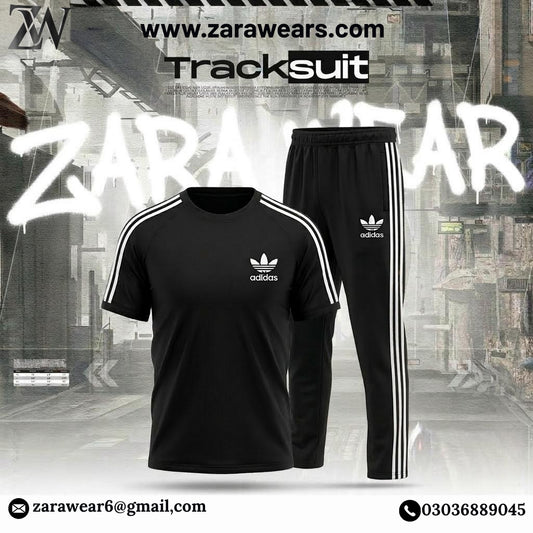 Men’s Signature 2-Piece Athletic Tracksuit – Jet Black Edition