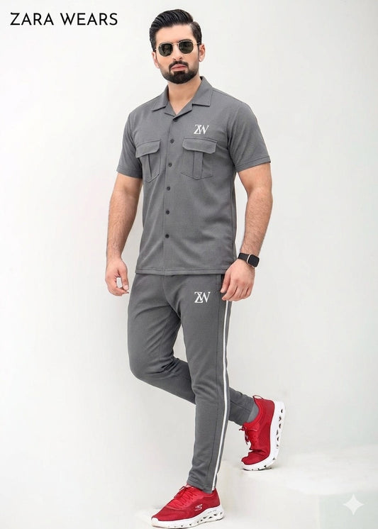 Men’s Premium Safari Suit Tracksuit Set – Modern Utility Wear